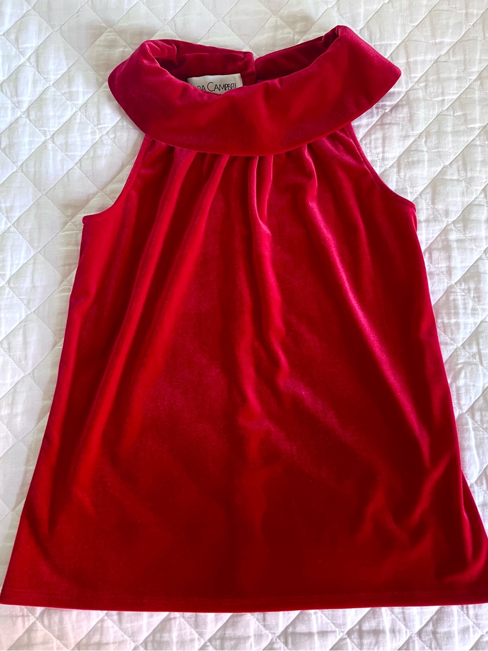 Sara Campbell Red Velvet Top
